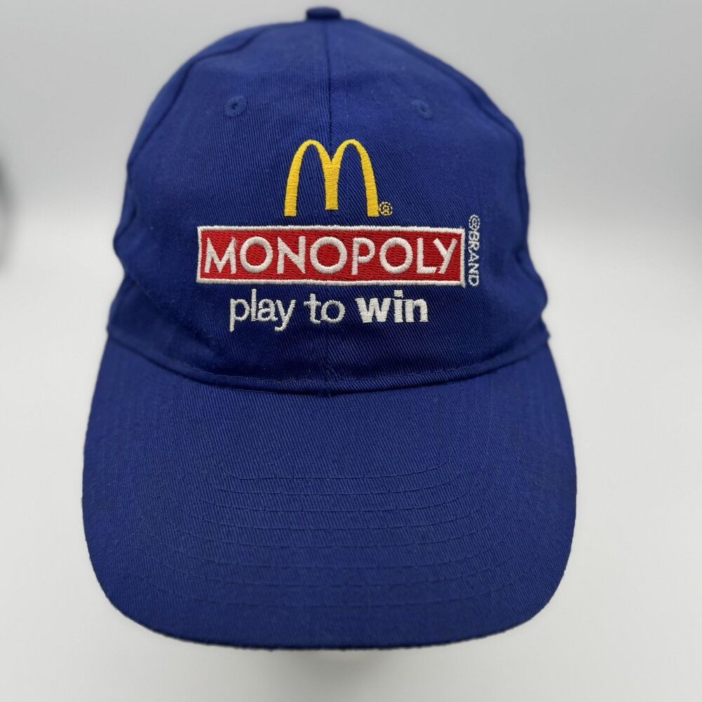 McDonald’s Monopoly Play To Win Hat Blue Adjustable Strapback 2013